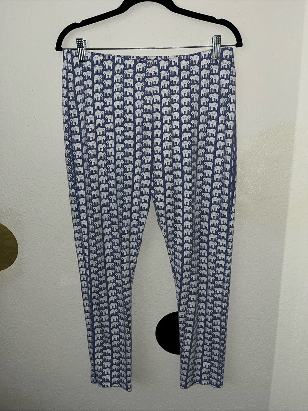 Roller Rabbit hathi blue and white elephant pajama pants
